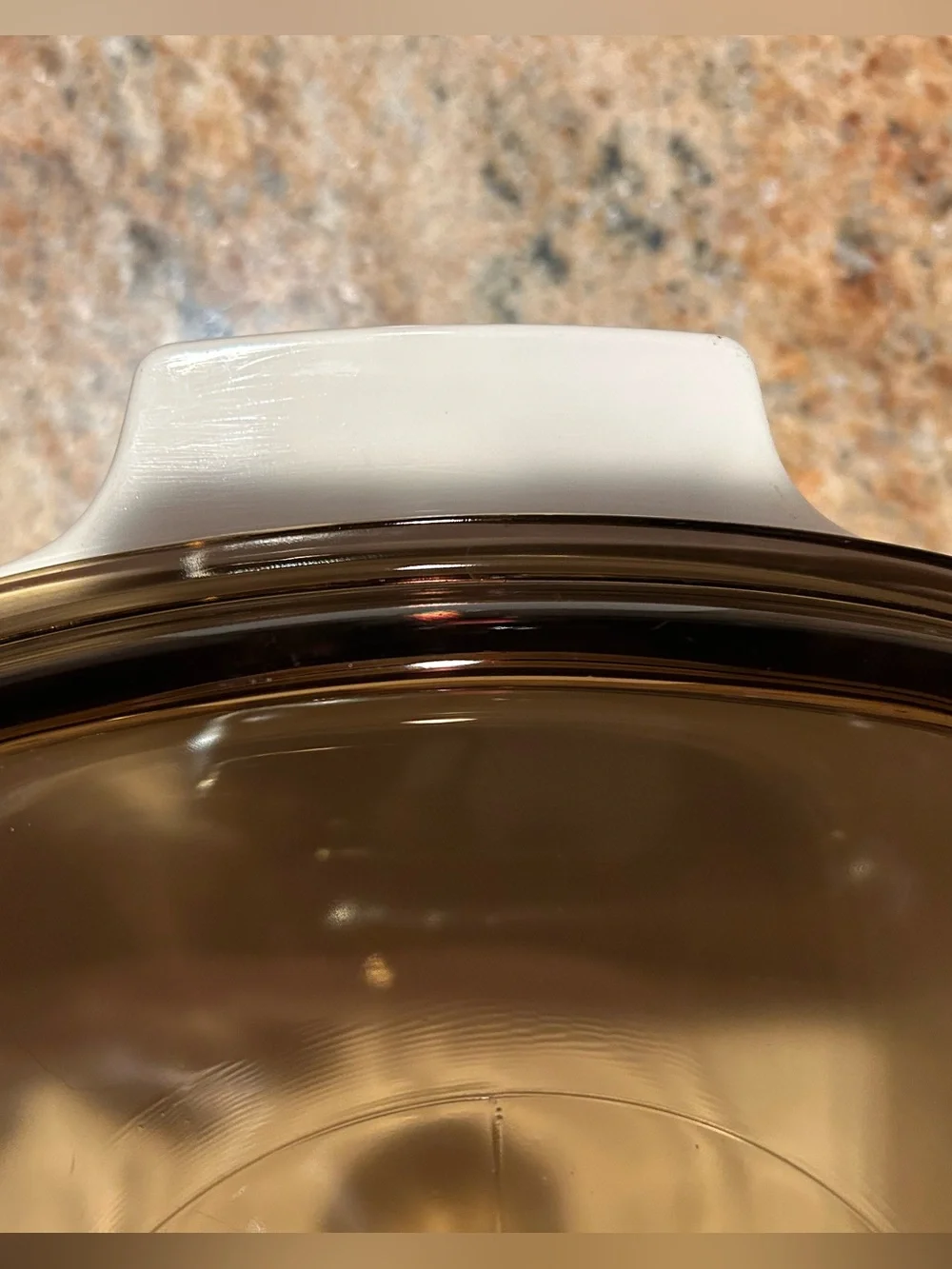 Corningware “Forever Yours” #A-3-B 3 liter Casserole w/Brown Pyrex  Lid A-9-C.